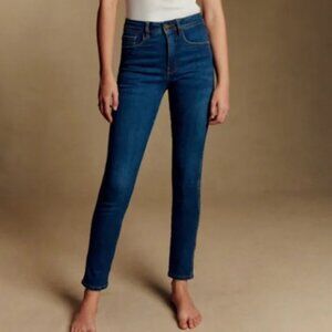 Like NEW! Sézane High Rise Skinny Jeans Dark Indigo Stretch Cotton size 27